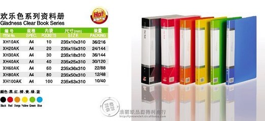 A4規格20頁歡樂色資料冊 高效整理，點亮學習與辦公
